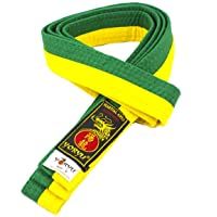 Yoryu - Cinturón de artes marciales para karate y judo- 100% algodón- bicolor
